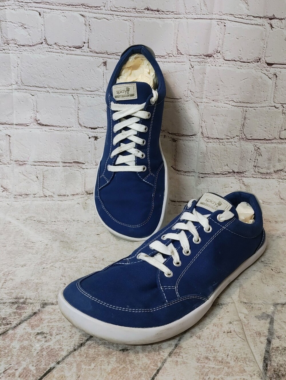 Splay Freestyle Barefoot Lace Up Canvas Blue Lace Up Sneakers 10 Mens Minimalist